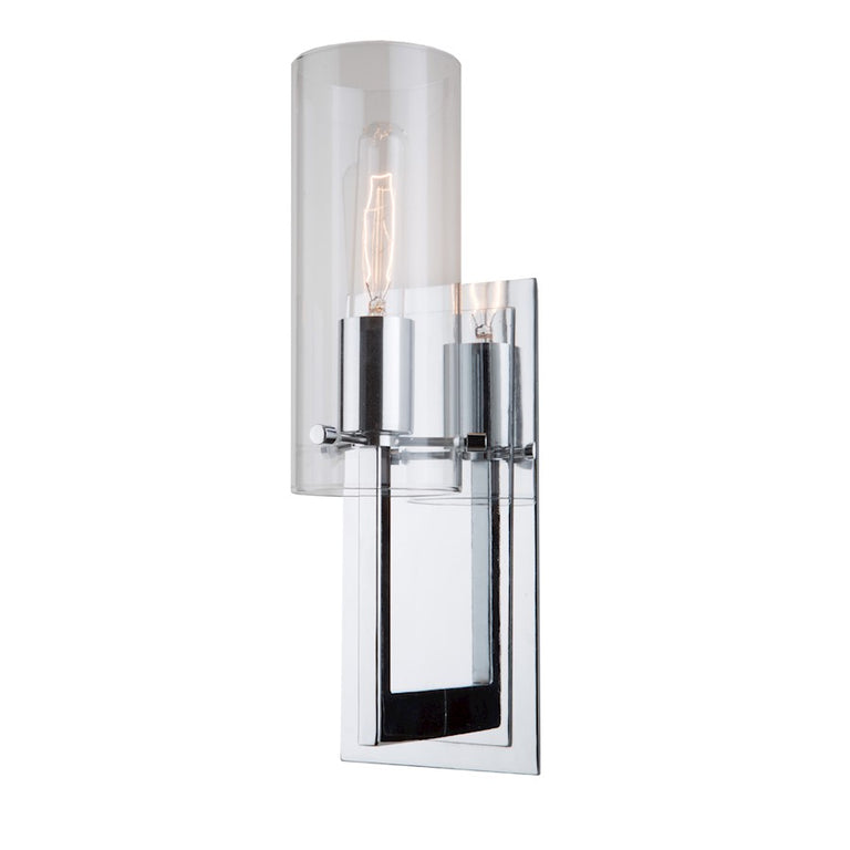 Artcraft Brinkley 1 Light Wall Sconce, Chrome