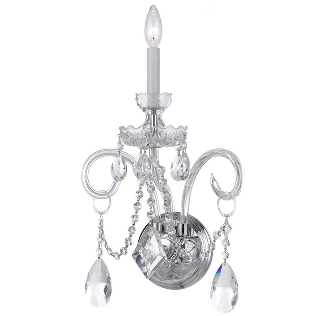 Crystorama Traditional Clear Crystal Chrome Sconce III