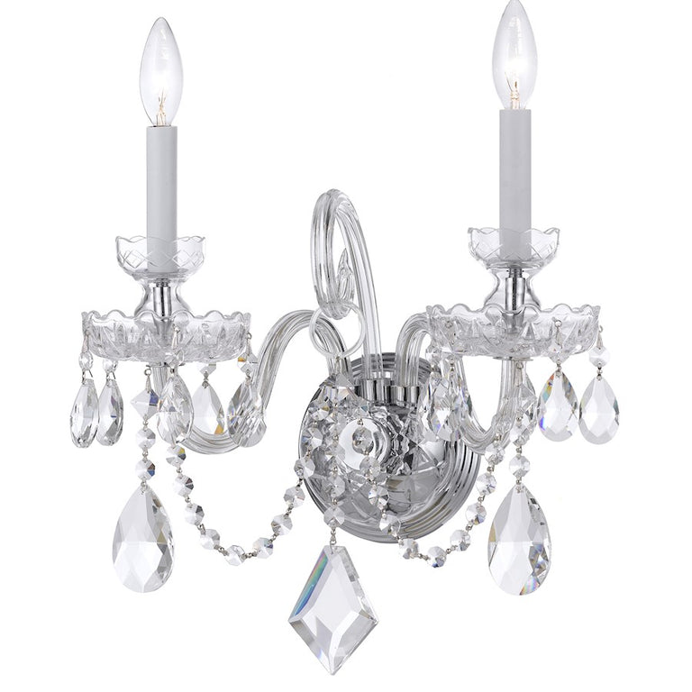 Crystorama Traditional Clear Crystal Chrome Sconce III