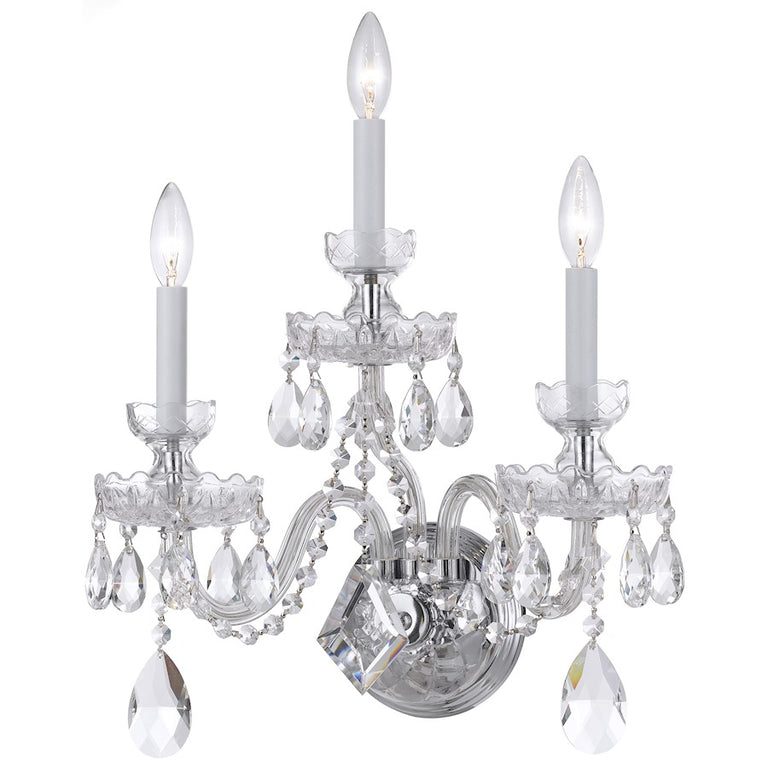 Crystorama Traditional Clear Crystal Chrome Sconce III