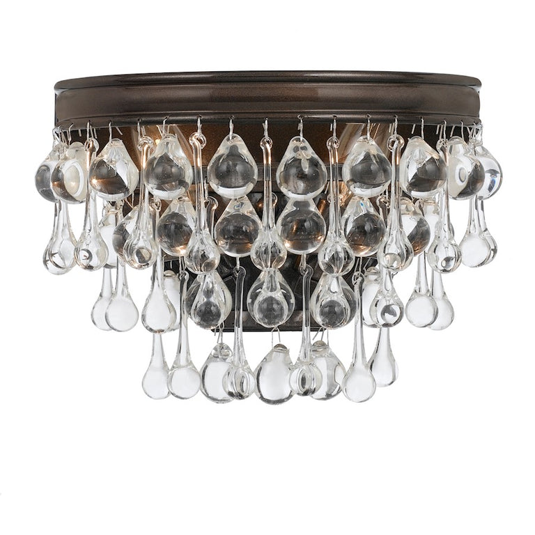 Crystorama Calypso 2 Light Chrome Sconce