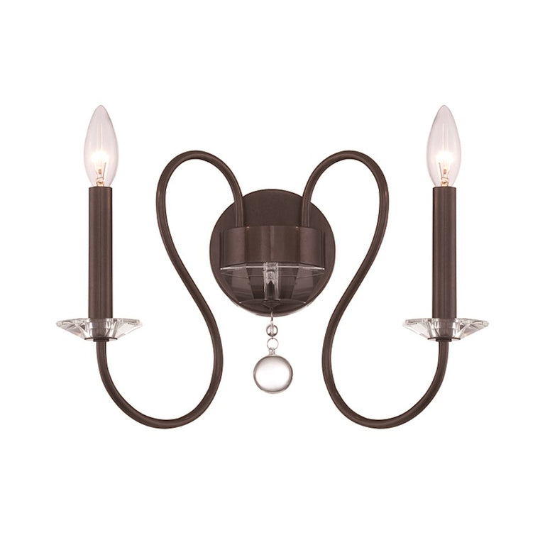 Crystorama Bentley 2 Light Vibrant Bronze Sconce