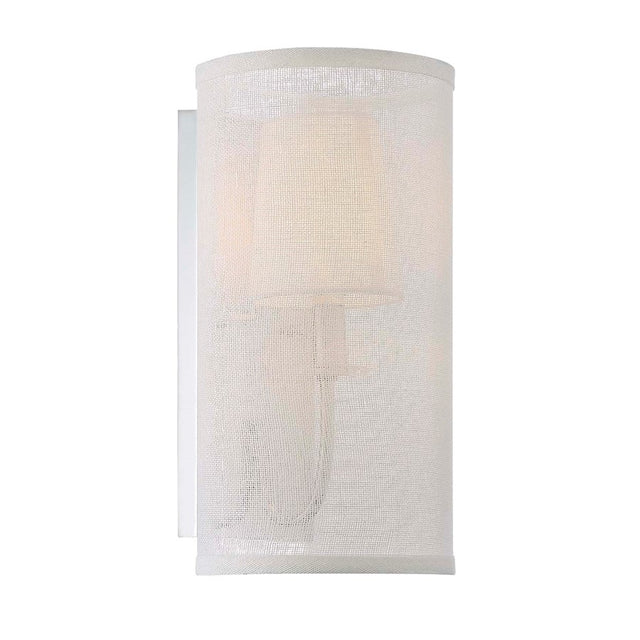 Crystorama Culver 1 Light Polished Nickel Sconce