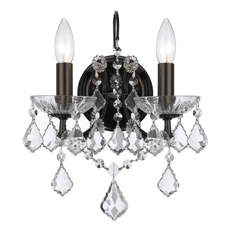 Crystorama Filmore 2 Light Bronze Sconce
