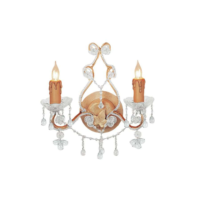 Crystorama Paris Flea Market Wall Sconce Murano Crystal