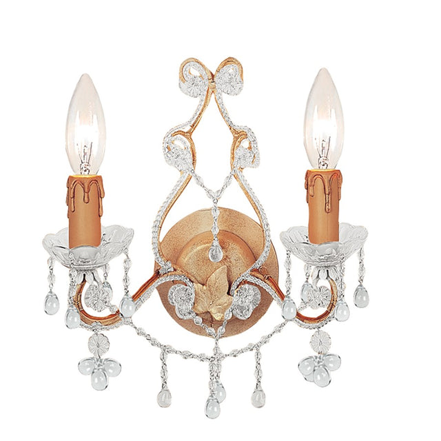 Crystorama Paris Market 2 Light Crystal Sconce