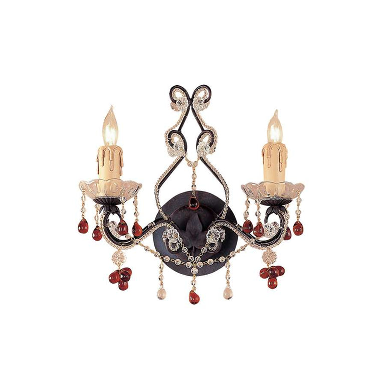 Crystorama Paris Flea Market Wall Sconce Murano Crystal