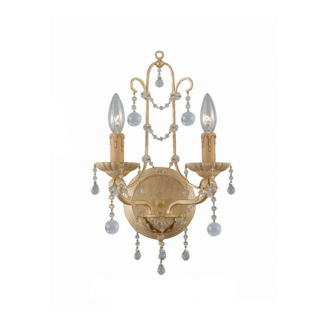 Crystorama Lena Wall Sconce, Clear Colored Murano Crystal 4612-CM