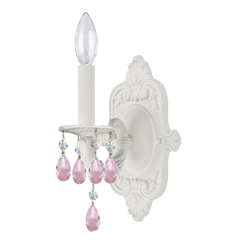 Crystorama Paris Market 1 Light Wet White Sconce