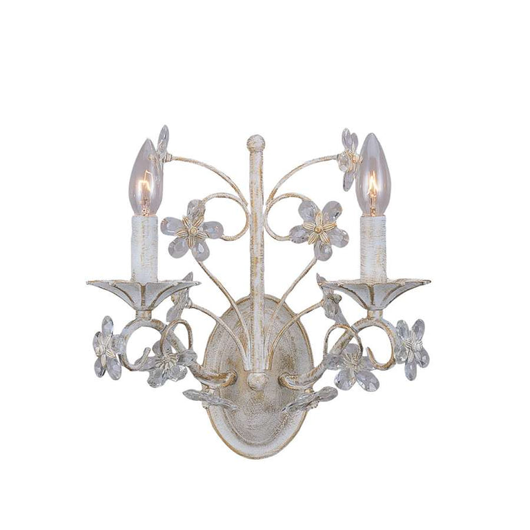 Crystorama Abbie Hand Cut Crystal Wall Sconce
