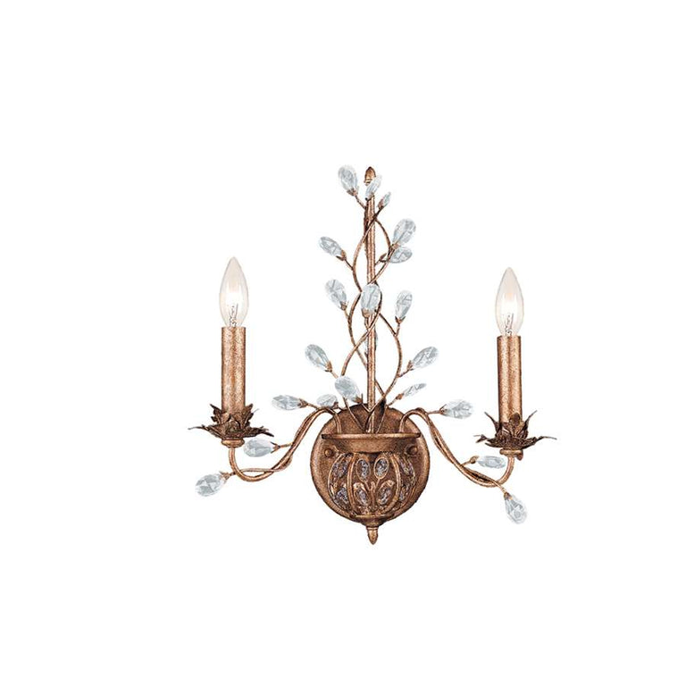Crystorama Bethany Hand Cut Crystal Wall Sconce