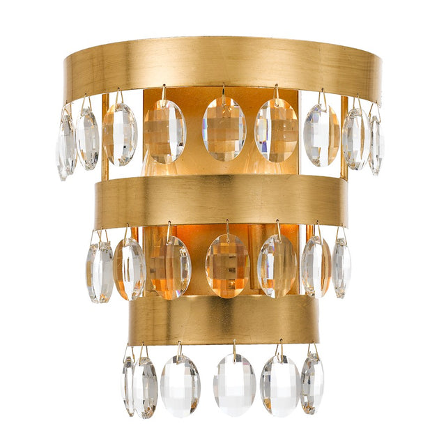 Crystorama Perla 2 Light Sconce
