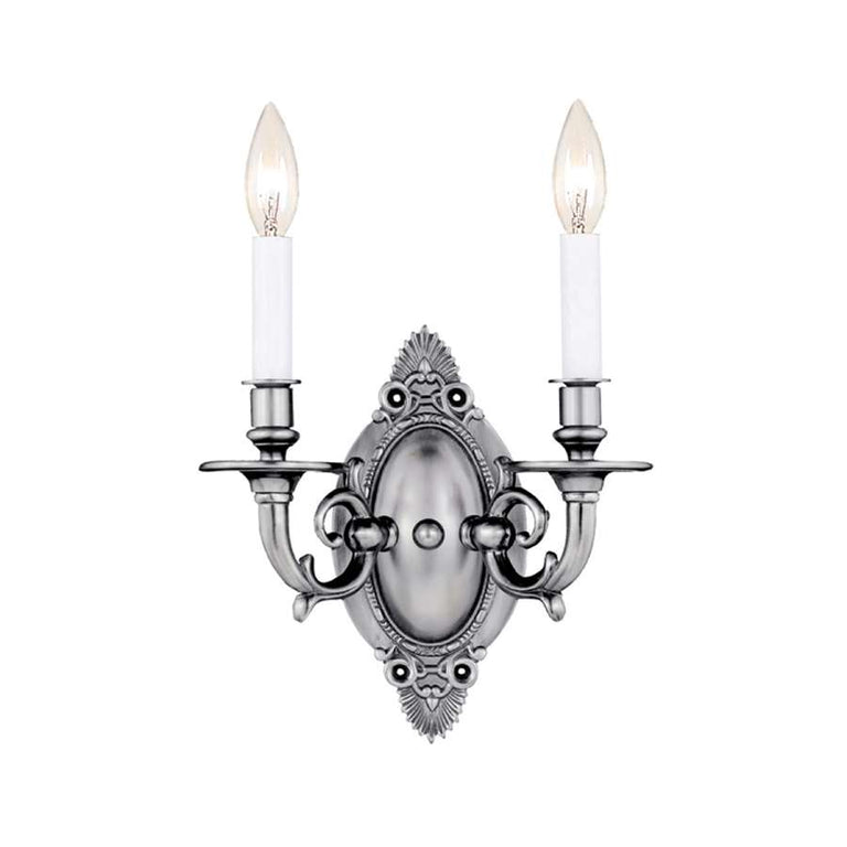 Crystorama Arlington Traditional Antique Pewter Wall Sconce