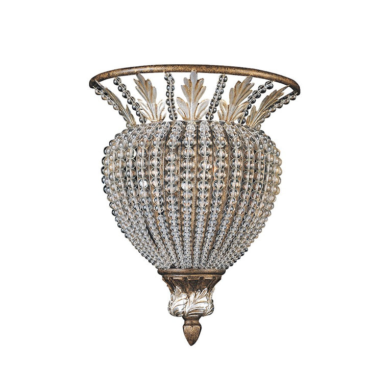 Crystorama Roosevelt 1 Light Weathered Patina Sconce