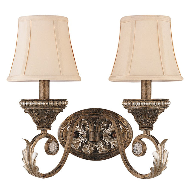 Crystorama Roosevelt 2 Light Weathered Patina Sconce