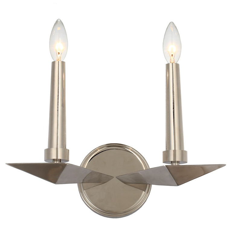Crystorama Palmer Polished Nickel Sconce