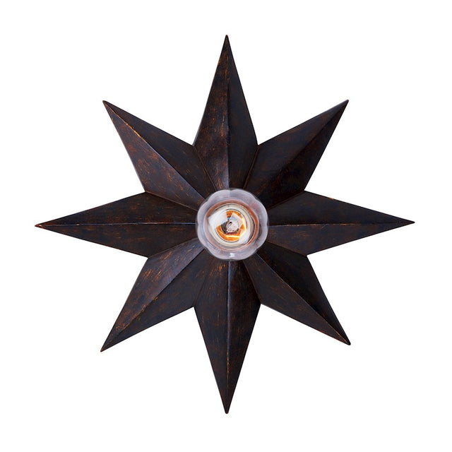 Crystorama Astro 1 Light Bronze Sconce