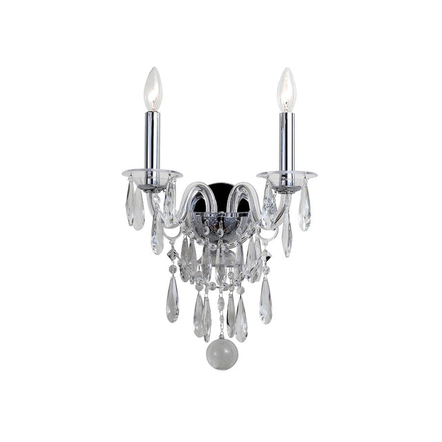 Crystorama Barrymore 2 Light Chrome Sconce