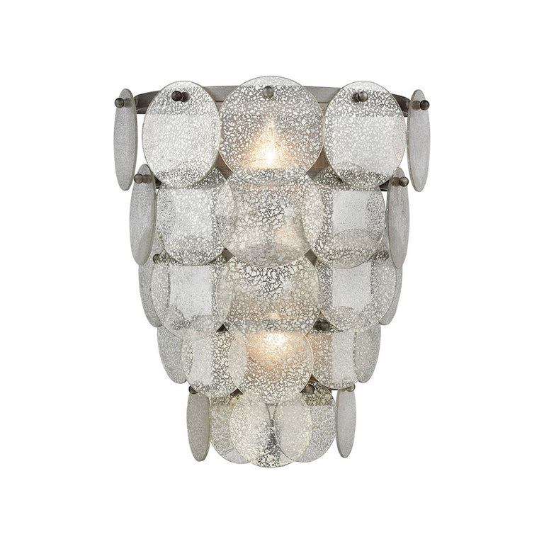 Dimond Lighting 2 Light Airesse Wall Sconce, Brushed Slate/Mercury