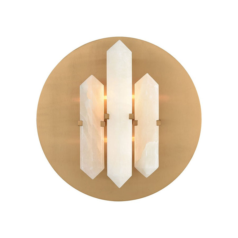 Dimond Lighting 2 Light Annees Folles Wall Sconce, White/Aged Brass