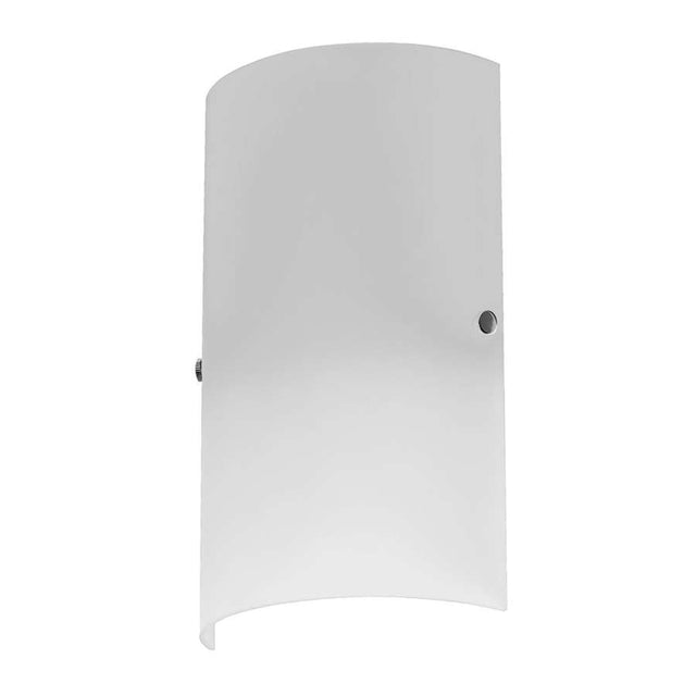Dainolite 1 Light Wall Sconce, Frosted White Glass, SC accents