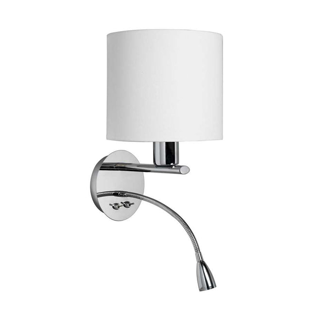 Dainolite Wall Sconce w/ Gooseneck LED Reading Lamp