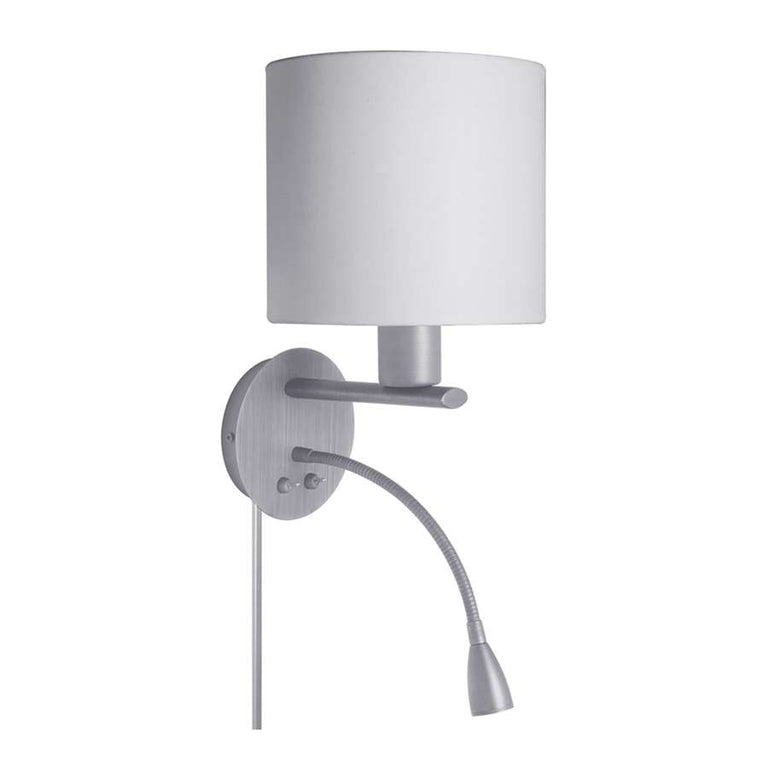 Dainolite Wall Sconce w/ Gooseneck LED Reading Lamp