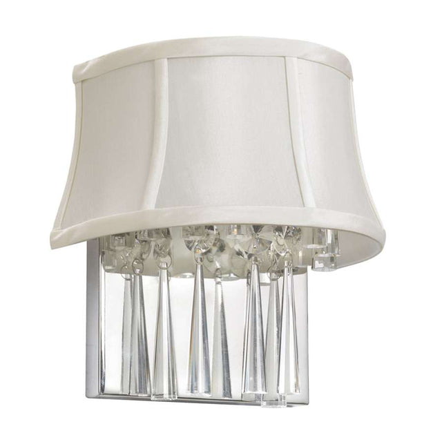 Dainolite 2 Light Crystal Wall Sconce, Polished Chrome