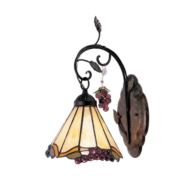 Elk Lighting Grape Trellis 1-Light Sconce in Antique Iron