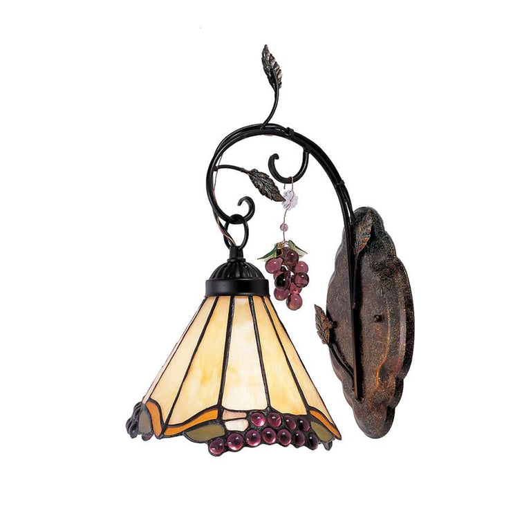 Elk Lighting Grape Trellis 1-Light Sconce in Antique Iron