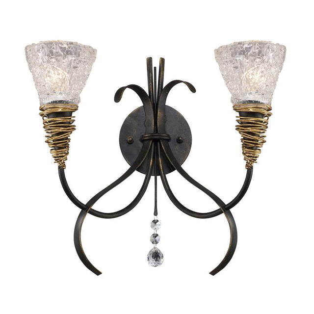 Elk Lighting Equinox 2-Light Sconce in Black w/ Gold Highlights
