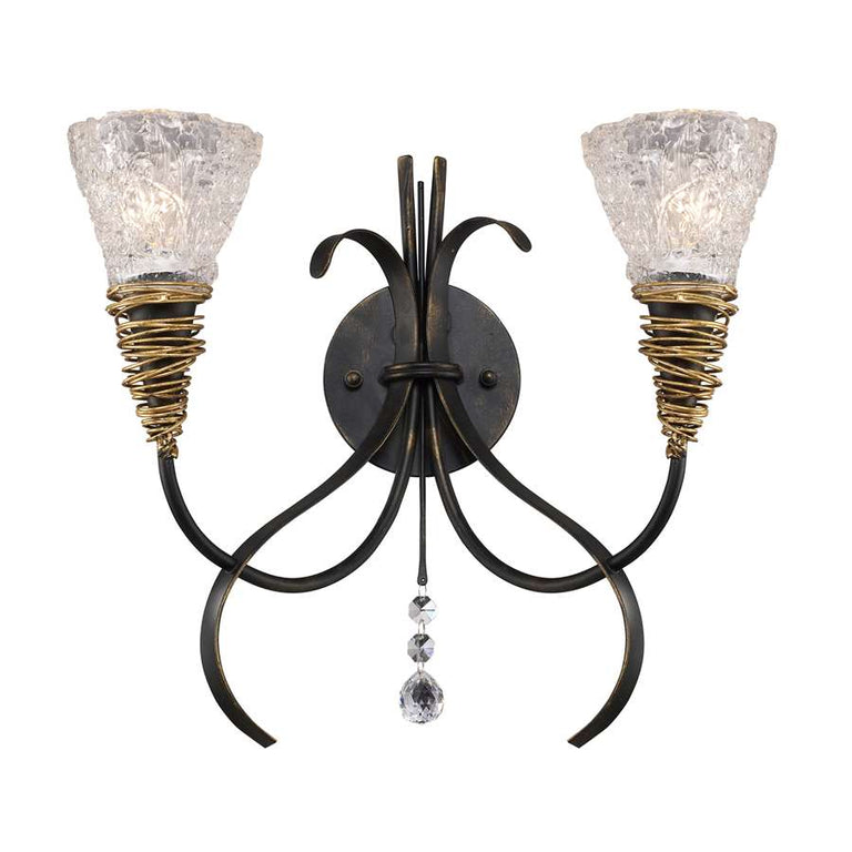 Elk Lighting Equinox 2-Light Sconce in Black w/ Gold Highlights