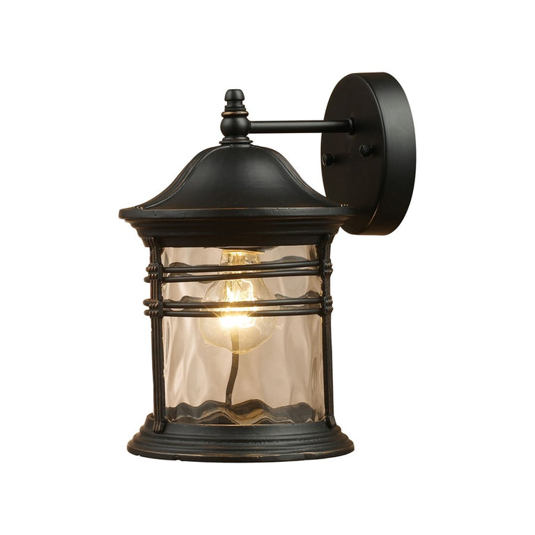 Elk Lighting Madison 1-Light Outdoor Sconce in Matte Black