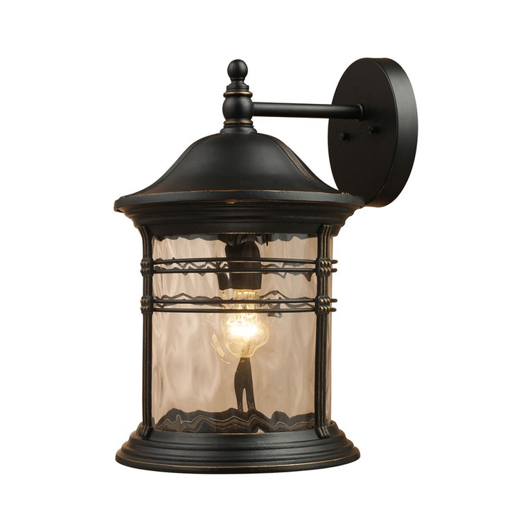 Elk Lighting Madison 1-Light Outdoor Sconce in Matte Black