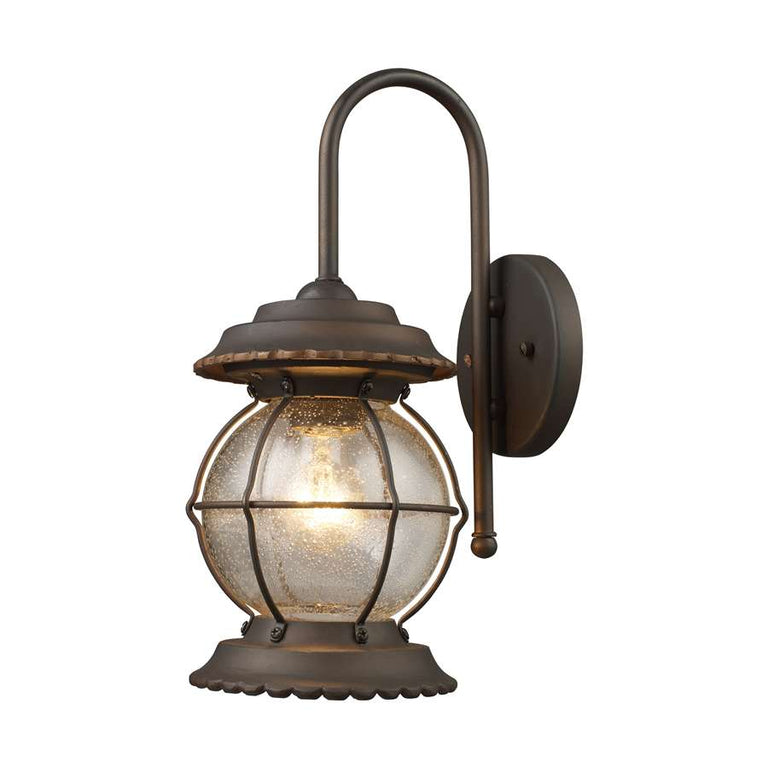 Elk Lighting Manchester 1-Light Outdoor Sconce in Burnt Bronze