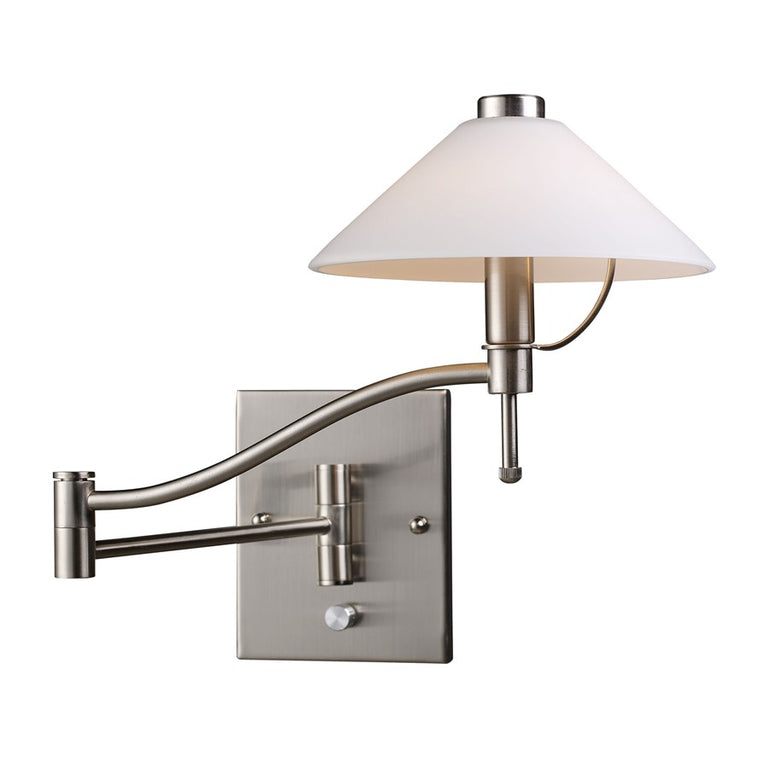 Elk Lighting Swing arm 1-Light Sconce in Satin Nickel