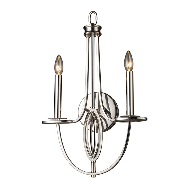 Elk Lighting Dione 2-Light Sconce in Polished Nickel
