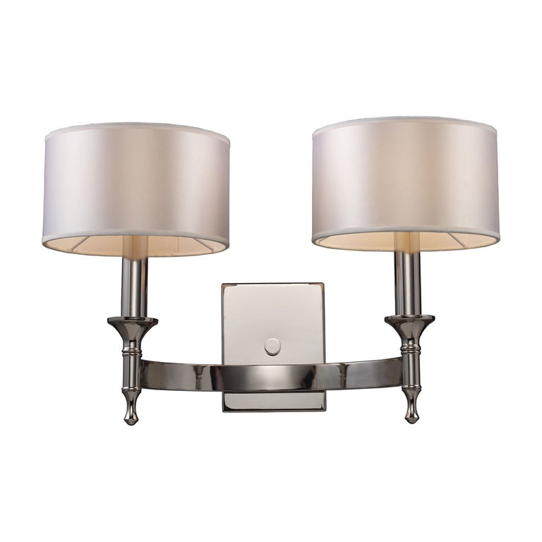 Elk Lighting Pembroke 2-Light Sconce in Polished Nickel