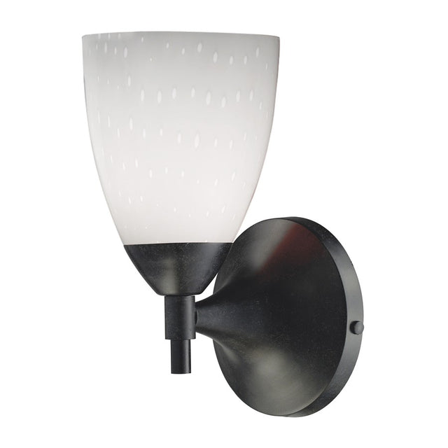 Elk Lighting Celina 1-Light Sconce Dark Rust & Simple White Glass