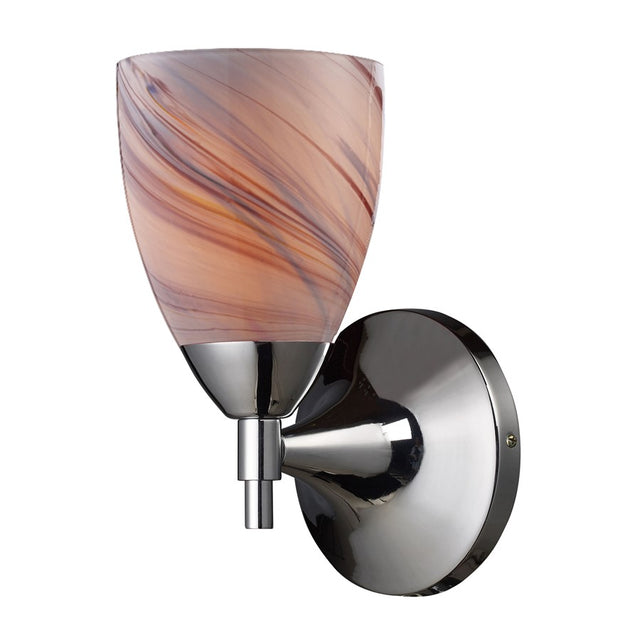 Elk Lighting Celina 1-Light Sconce Polished Chrome w/ CrÃƒÂ¨me Glass