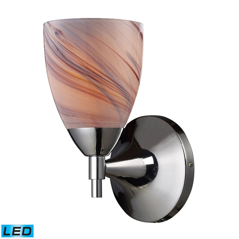 Elk Lighting Celina 1-Light Sconce Polished Chrome w/ CrÃƒÂ¨me Glass