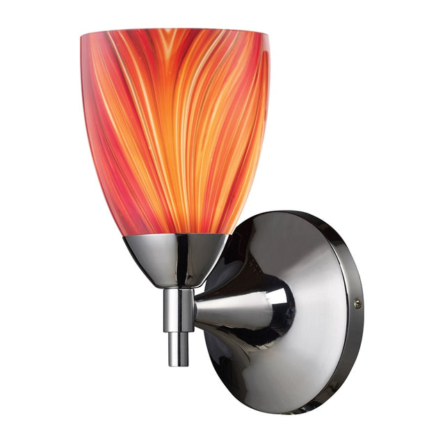 Elk Lighting Celina 1-Light Sconce Polished Chrome & Multi Glass
