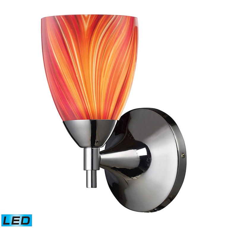 Elk Lighting Celina 1-Light Sconce Polished Chrome & Multi Glass