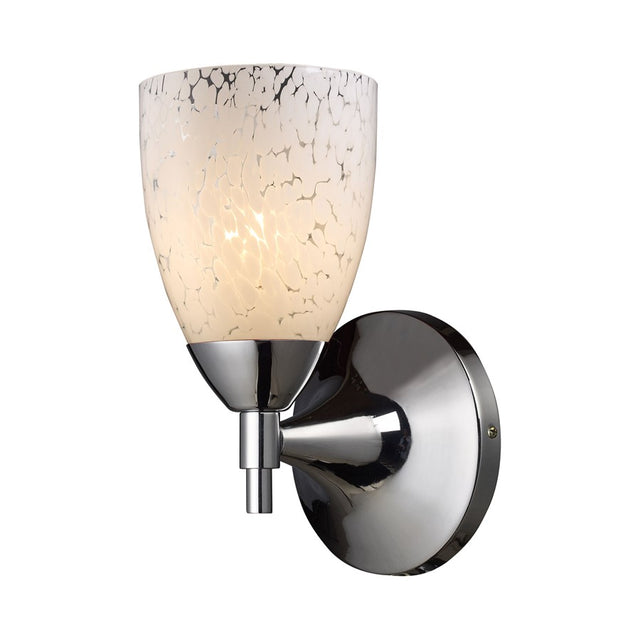Elk Lighting Celina 1-Light Sconce, Polished Chrome & Snow White