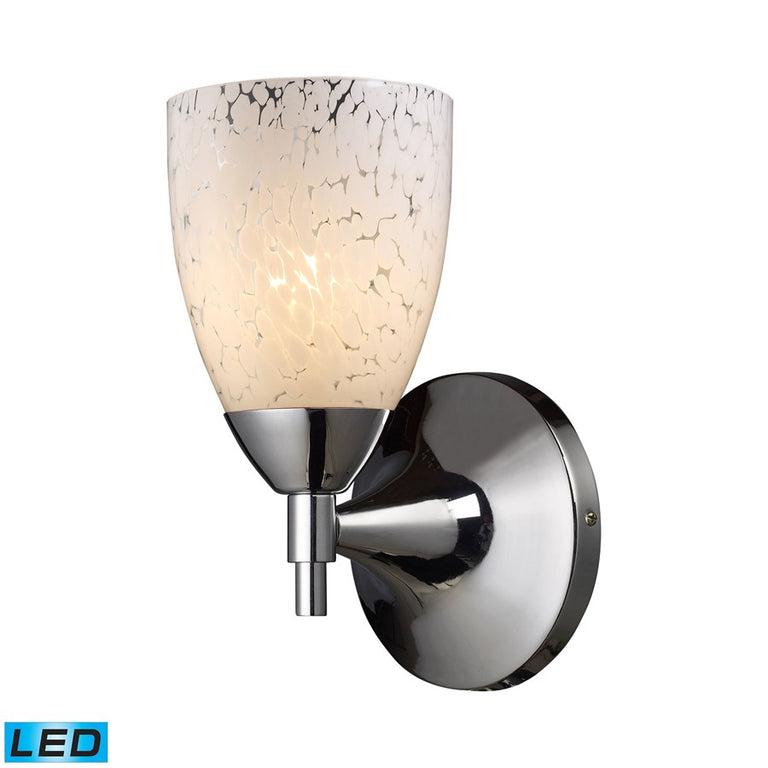 Elk Lighting Celina 1-Light Sconce, Polished Chrome & Snow White