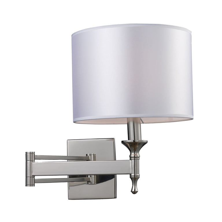 Elk Lighting Pembroke 1-Light Sconce Swing Arm in Polished Nickel
