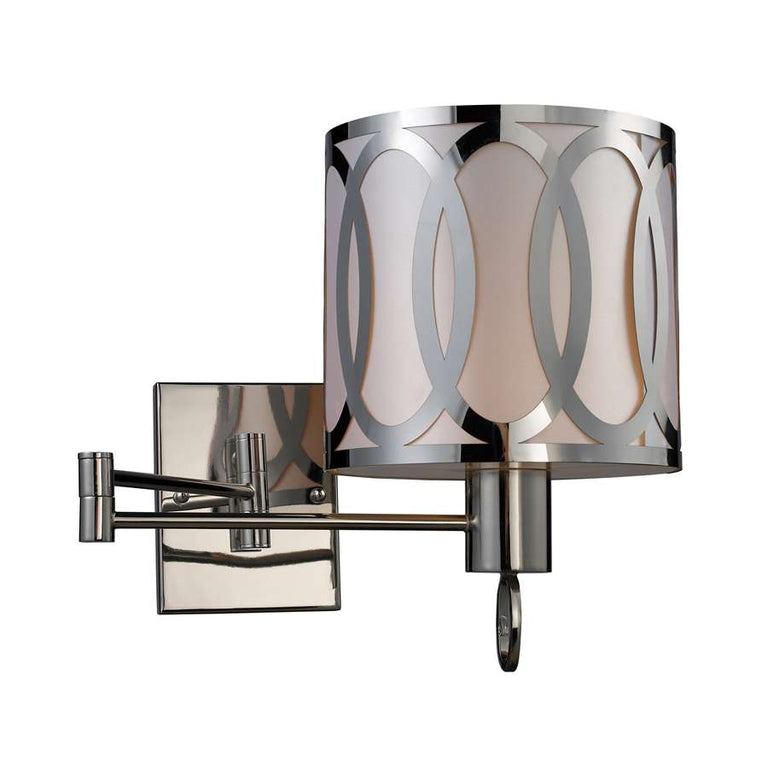 Elk Lighting Anastasia 1-Light Sconce Swing Arm in Polished Nickel