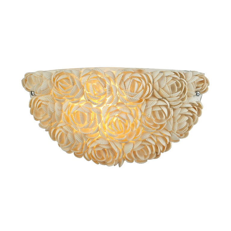 ELK Lighting Shells 1 Light Sconce, Polished Chrome