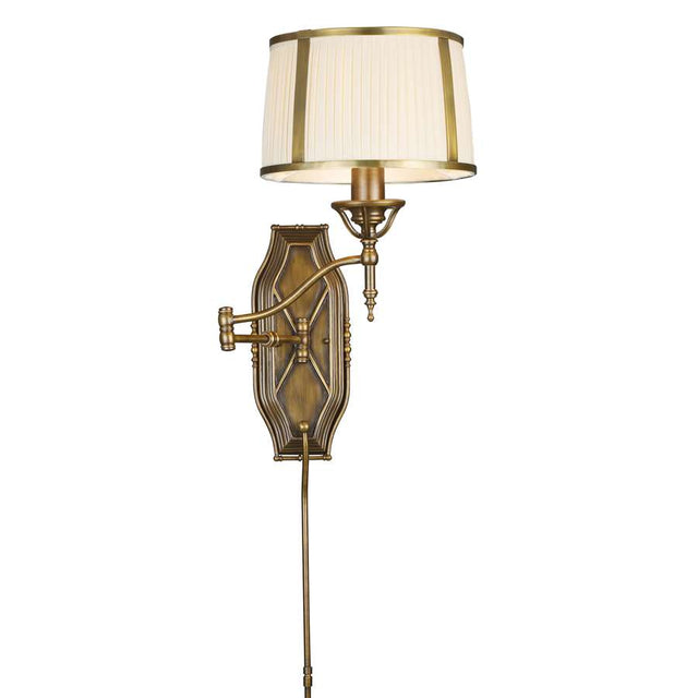 Elk Lighting Williamsport 1-Light Swingarm Sconce Vintage Brass Patina