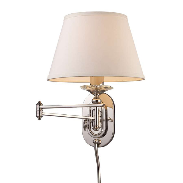 Elk Lighting Swing arm 1-Light Sconce in Polished Nickel